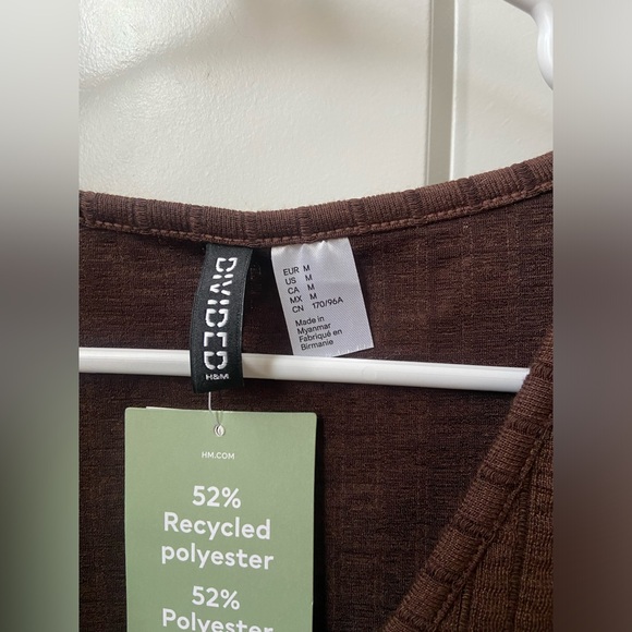 Brown long sleeve button open front - Picture 2 of 3